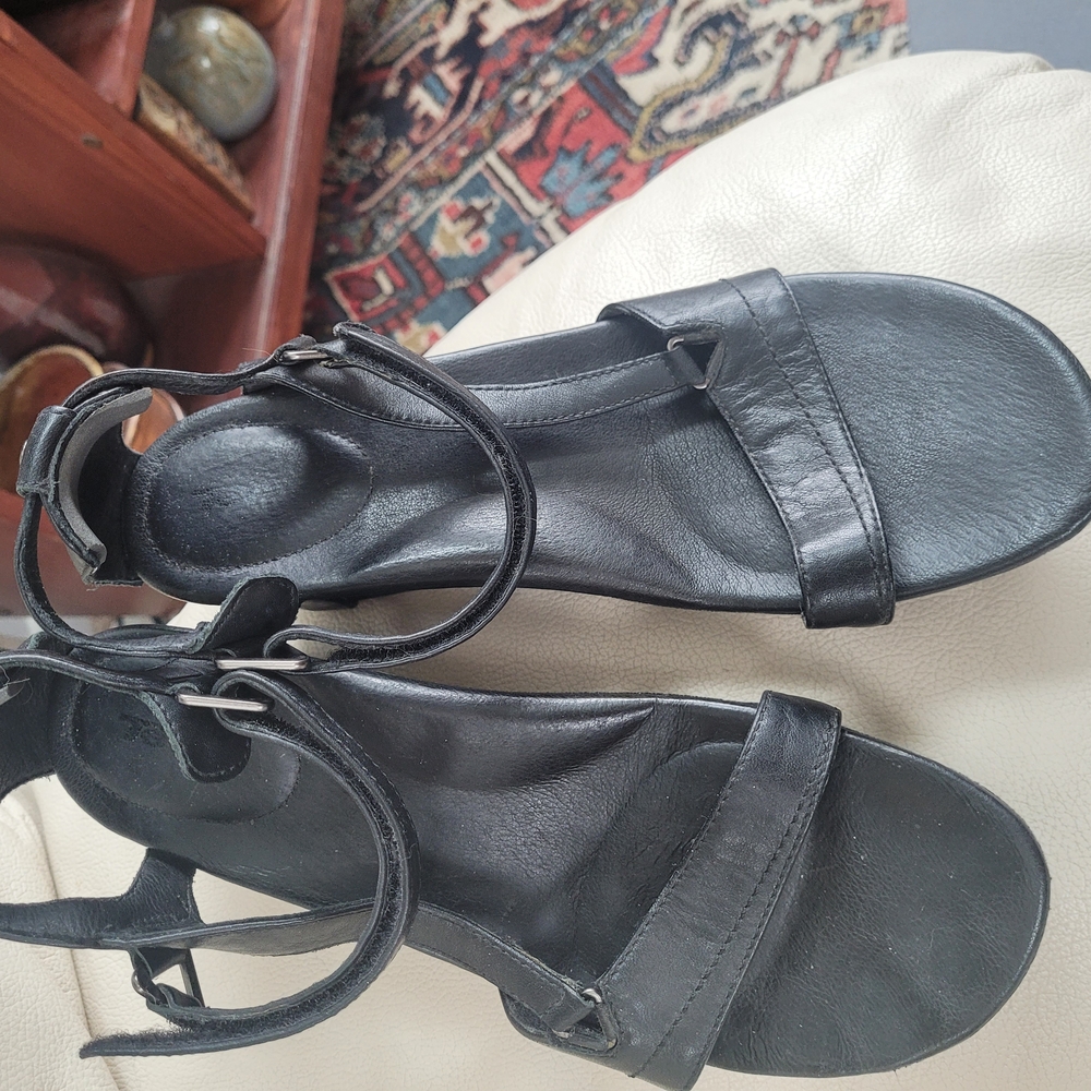 Teva Black Sandals with Ankle Strap and Flat Sole